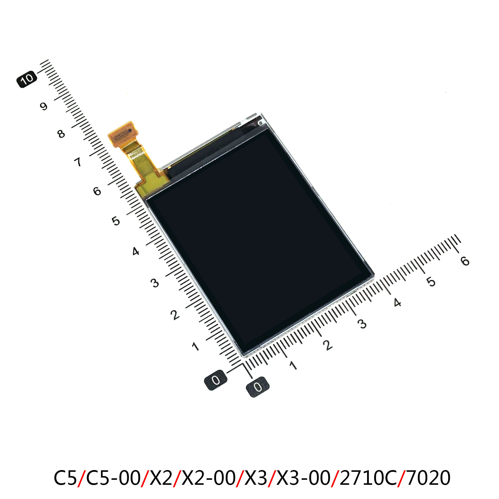 For Nokia 3208c 7230 C2-02 cell phone LCD X2-06 X2 X2-00 LCD Display Screen X3 X3-00 C5 C5-00 2710C 7020 LCD Part Replacement. 