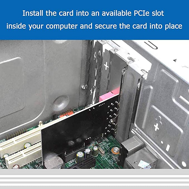 PCIe Sound Card PCI-E X1 CMI8738 Chip 32/64 Bit Sound Card Stereo 5.1 Channel Desktop Built-in Sound Card for PC. 