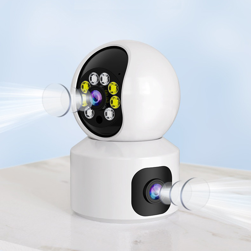 Dual Lens Doll V380 PRO 4MP WIFI IP Camera Featuring 360-degree View Night Vision Two-way Voice Home WIFI IP Security CCTV Baby Monitor Camera. 
