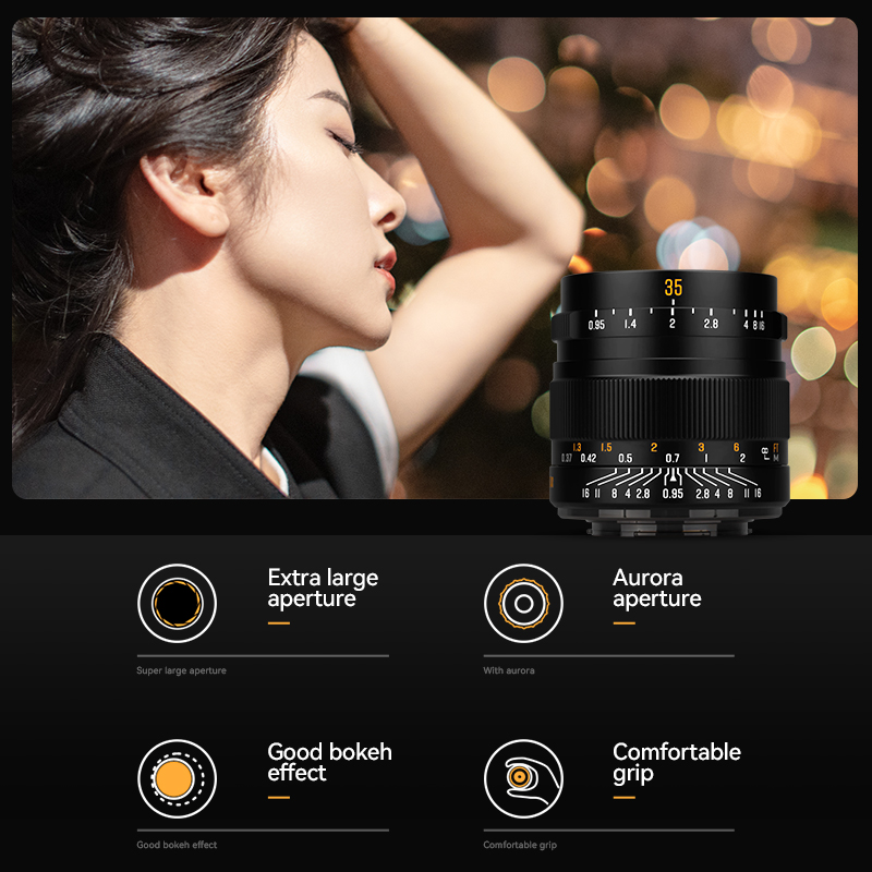 Brightin Star 35mm F0.95 APS-C Manual Focus DSLR Mirrorless Camera Lens Fit for Nikon Z Sony E Fujifilm Fuji X Canon EF-M M4/3. 