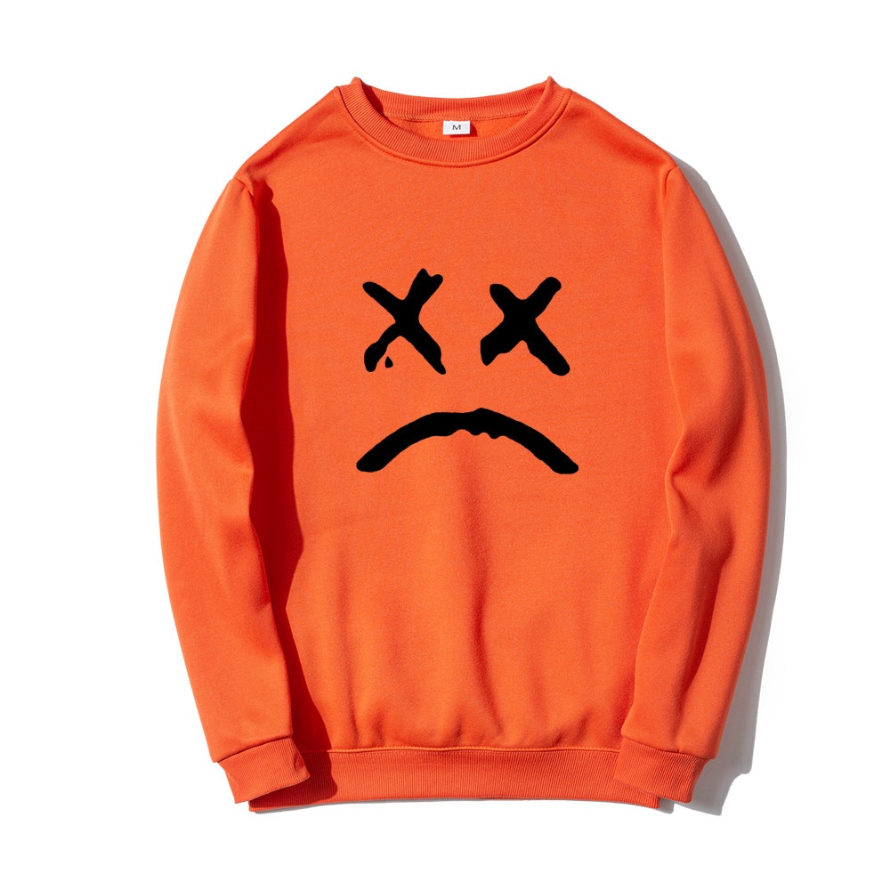 Round Collar Without A Hat Men Sweatshirt Lil Peep Hoodies Happy Smiling  Face Print Fleece Pullover Hoodie Men Women Streetwear | Daraz.com.bd