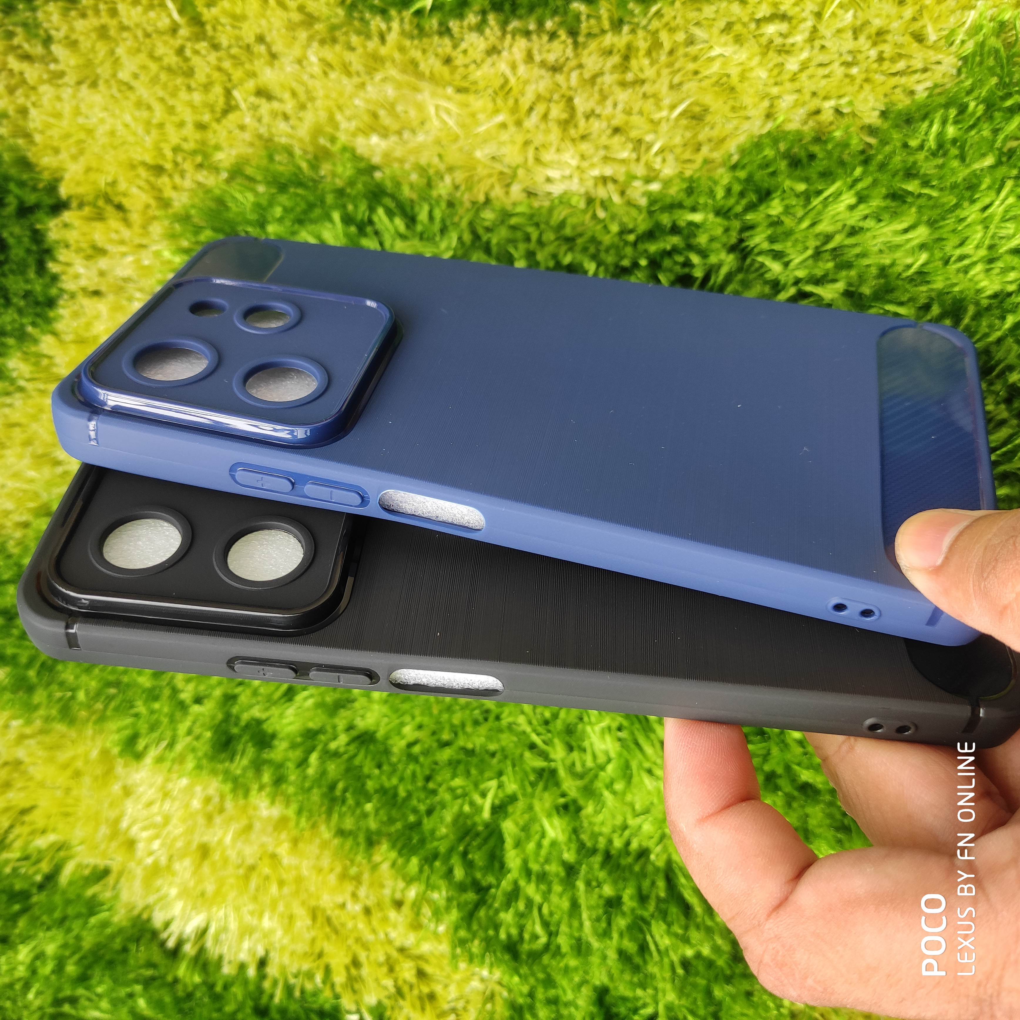 For Lava Benco S1 Pro Silicone Back Cover With Carbon Fiber Texture Bencos1pro S 1Pro s1proback Part. 