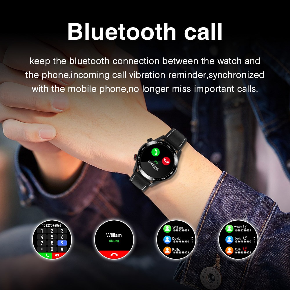 E1-2 Smart Watch Men Bluetooth Call Custom Dial Full Touch Screen Waterproof Smartwatch For Android IOS Sports Fitness Tracker. 