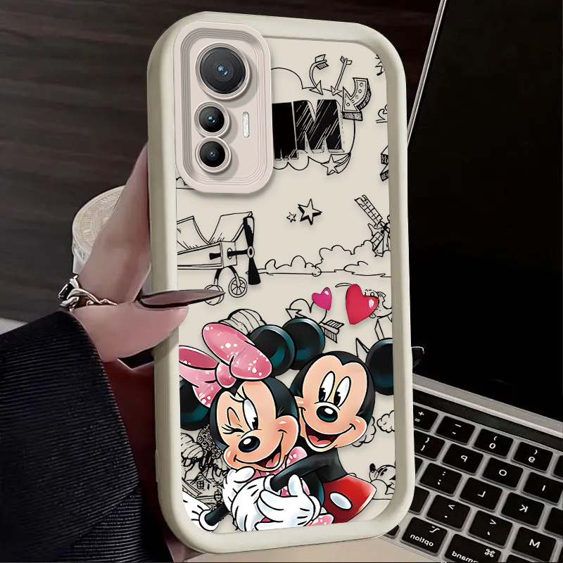 Disney Mickey Minnie Mouse Silicone Case for Xiaomi POCO X6 Pro relaxX5 X4 GT F3 F4 F5 M6 X3 NFC 13T 12T 11T 13 12 11 Lite 5G NE Capa