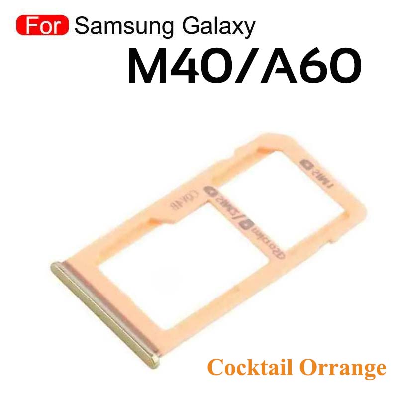 Samsung Galaxy M40 SM-M405/A60 SM-A606 Dual SIM Tray Replacement Slot Holder with Opening Needle (Sim Ejector). 
