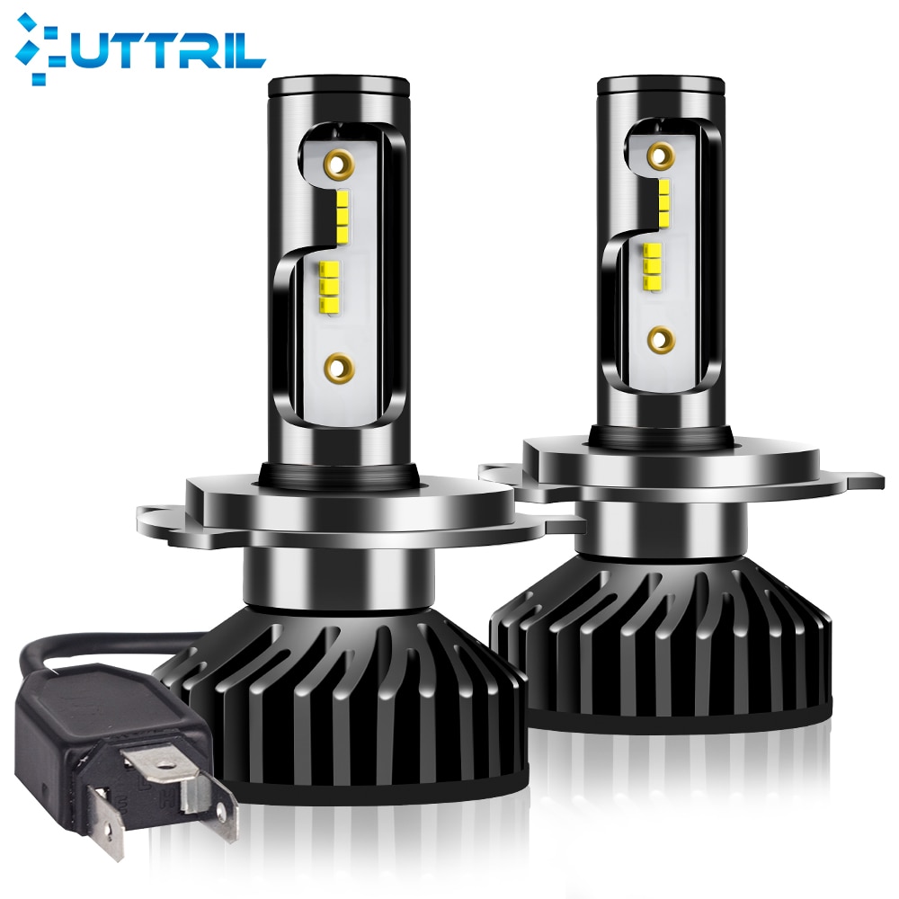 Uttril Canbus H4 LED H7 LED H1 H3 H8 H9 H11 9005 HB3 9006 HB4 880 881 H27 LED Car Headlight 100W 12000LM ZES 6000K No Error 12V. 