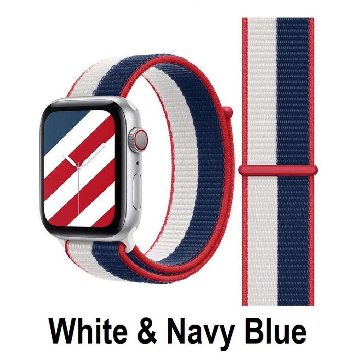 42mm/44mm New Edition Sport Nylon Fabric Adjust Strap For iWatch Series 6/5/4/3/2/SE Smartwatch