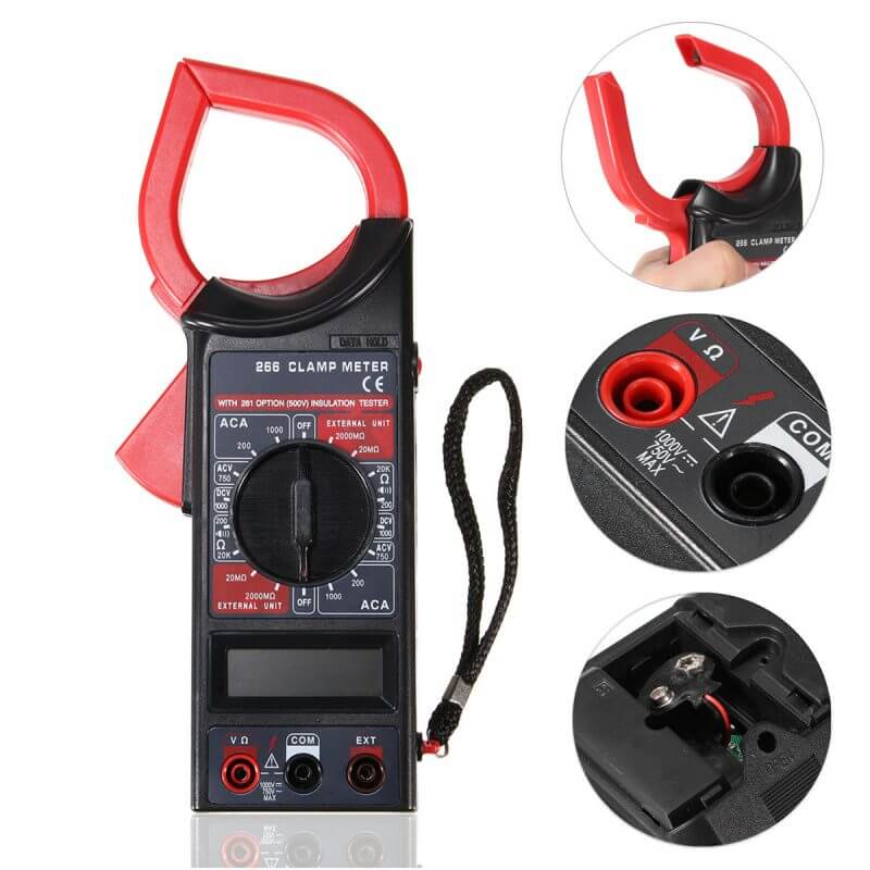 Digital Clamp Meter DT-266 For AC DC Electricity Ampere Measurement - Digital Multipurpose Clamp Meter Dt-266