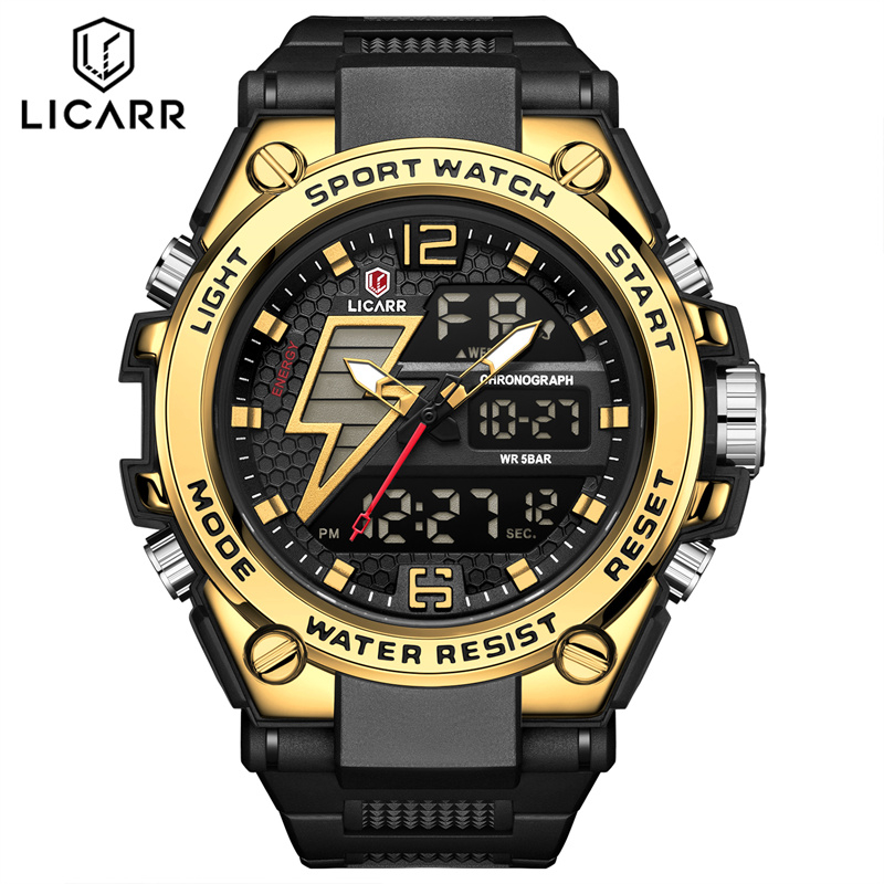 Men's Watches LICARR Brand Waterproof Digital Light Fashion Casual