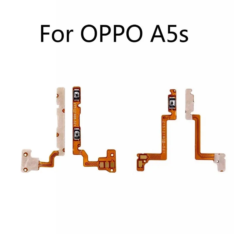 For OPPO A5S Power on / off Switch Button Side Volume Up Down Buttons Flex Cable Replacement Parts