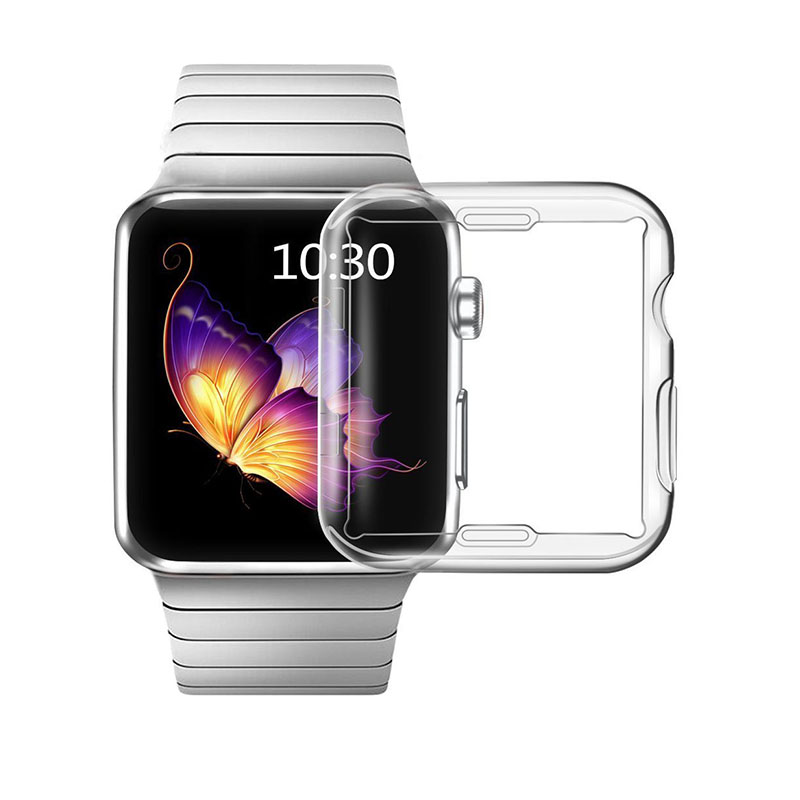 for Apple Watch 3 Case Buit in TPU Screen Protector All-around Protective  Case High Definition Clear Ultra-Thin Cover for Apple iwatch 38mm Series 3  and Series 2(2 pack): Buy Online at Best