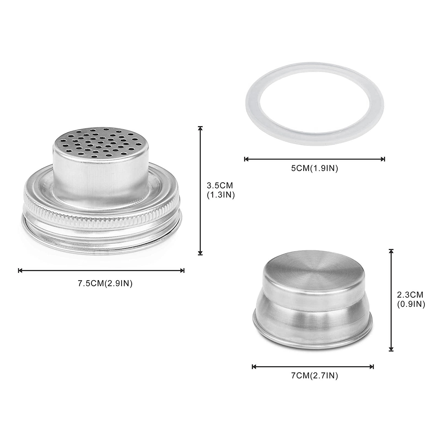 8 Packs Mason Jar Shaker Lids, Shaker Top for Regular Mason Jar, Shaker Lids for Mini Mason Jars. 