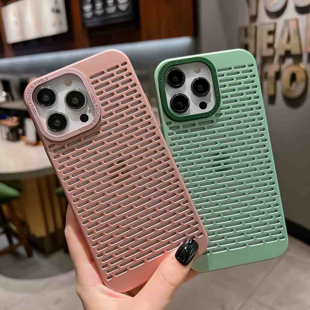 HOCE Hollow Heat Dissipation Phone Cases For iPhone 16 15 14 13 12 Pro Max 14 15 16 Plus Case Cooling Breathable Hard PC Ultra Thin Cover. 