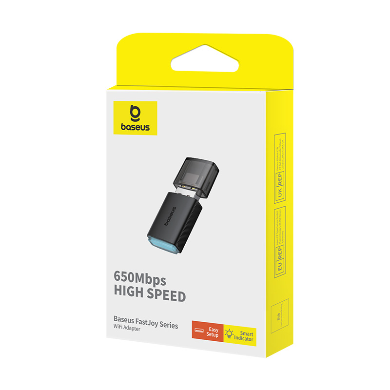 Baseus WiFi Adapter 650Mbps Dual Band FastJoy Series Cluster Black. 