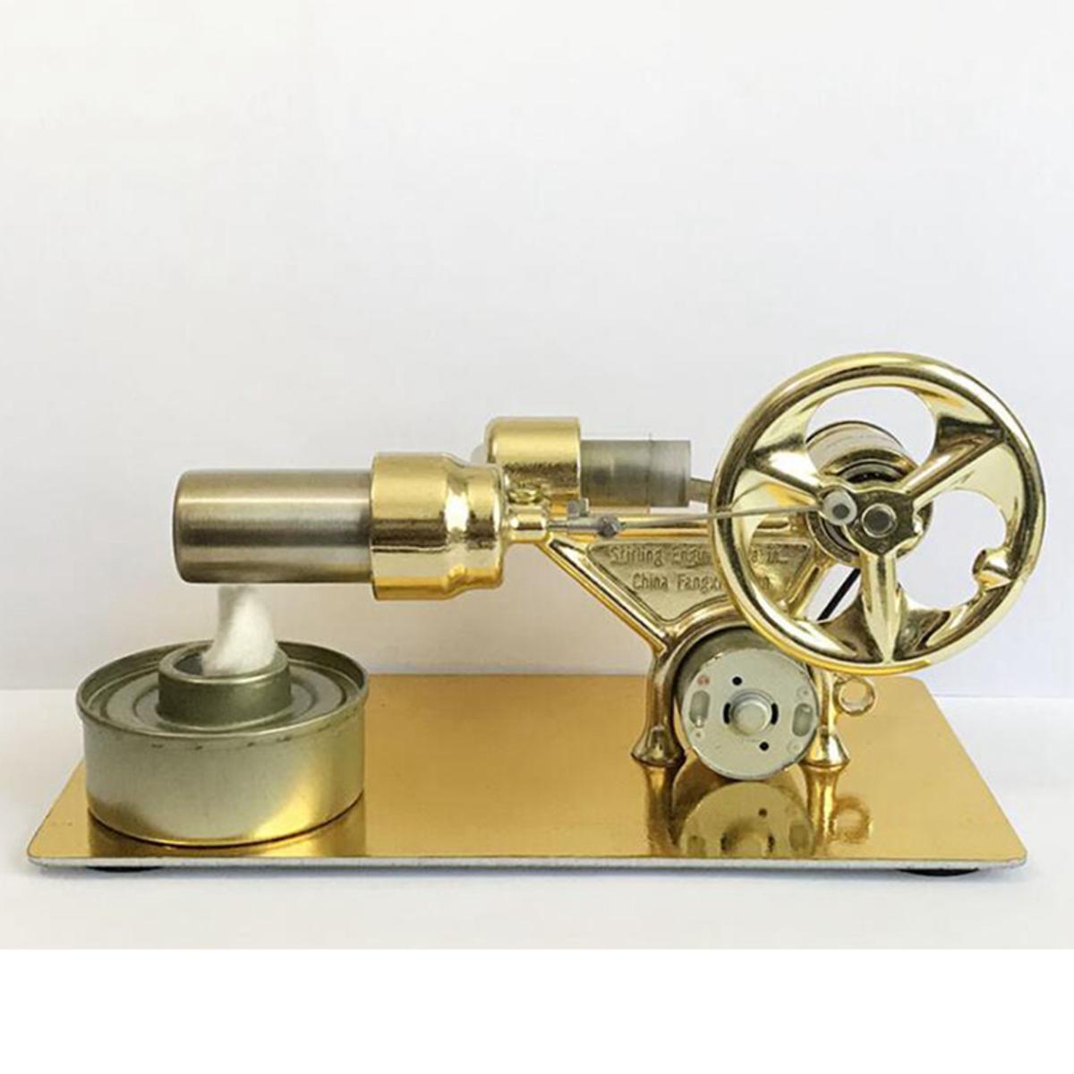 Mini Hot Air Stirling Engine Motor Model Stream Power Physics Experiment Model Educational Science Toy Gift for Children
