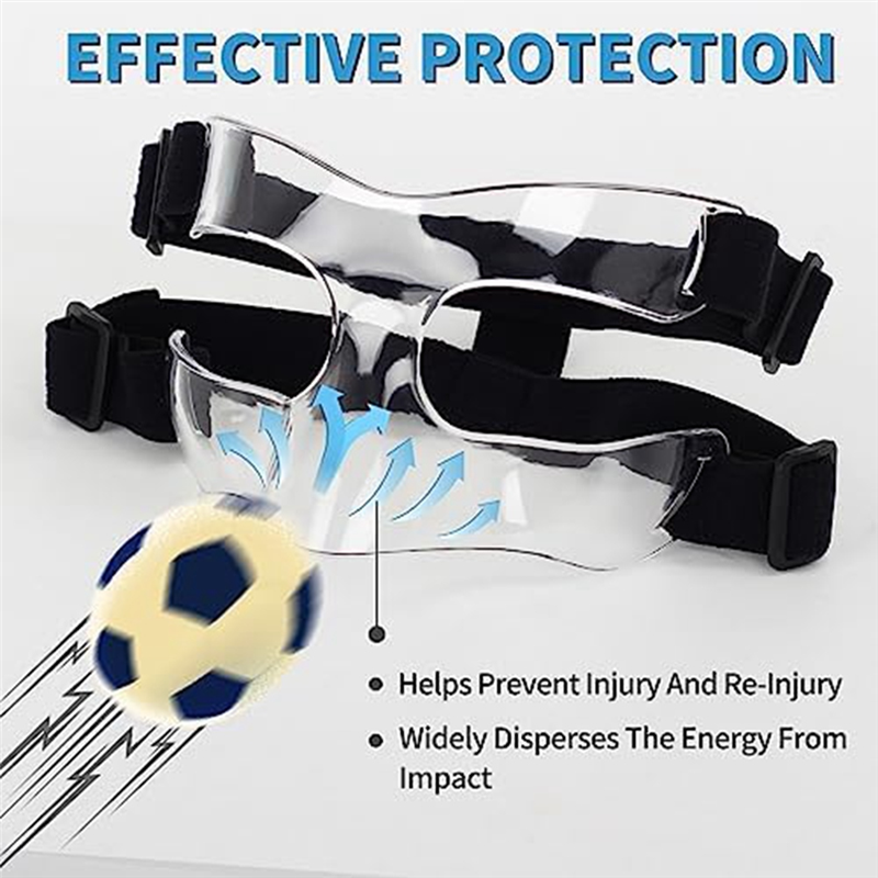 Nose Shield, Suitable for Broken Noses, Mask with Padding, Adjustable, Breathable, Transparent, Suitable for Basketball Easy to Use. 