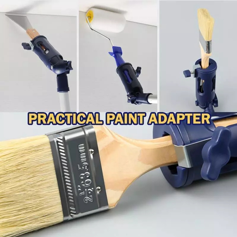 Flexible Paint Brush Extender Multi-Angle Portable Paint Roller Extension Clamping Tool for Threaded and Locking Poles. 