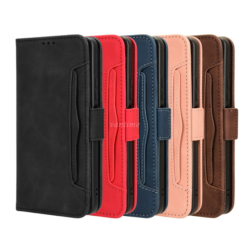 Vantime for Xiaomi Redmi Note 13 Pro+ Plus 5G PU Leather+Soft TPU Wallet Case Multi Cards Clip Flip Cover. 