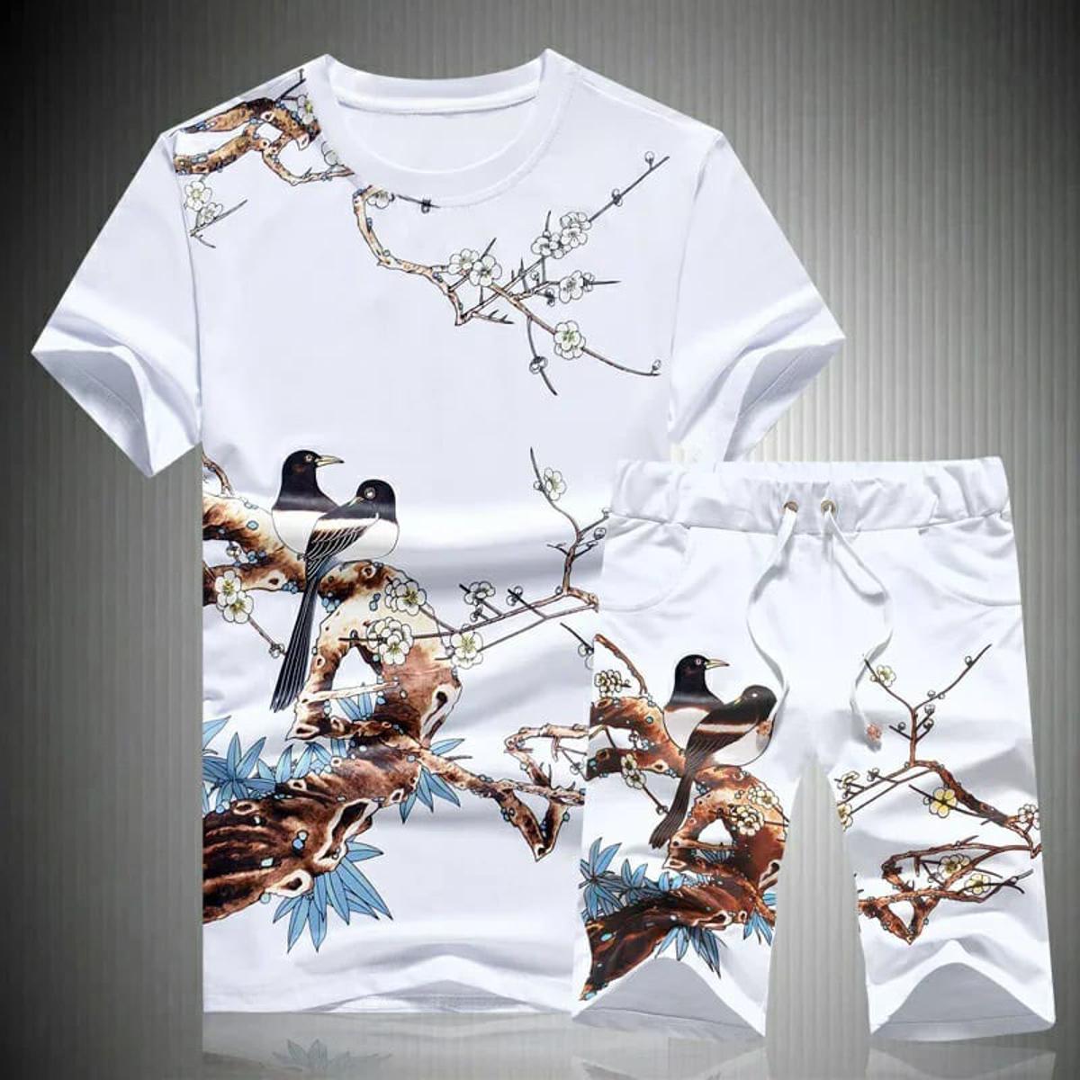 High Quality White Cotton T-shirt & 2 Quarter Pants For Man - T-Shirt - T Shirt For Man - T Shirt For Man - T Shirt For Man
