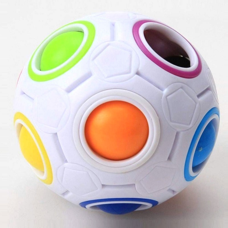 Rainbow Ball Magic Cube Fidget Toy Puzzle Magic Rainbow Ball Puzzle Fun Fidget