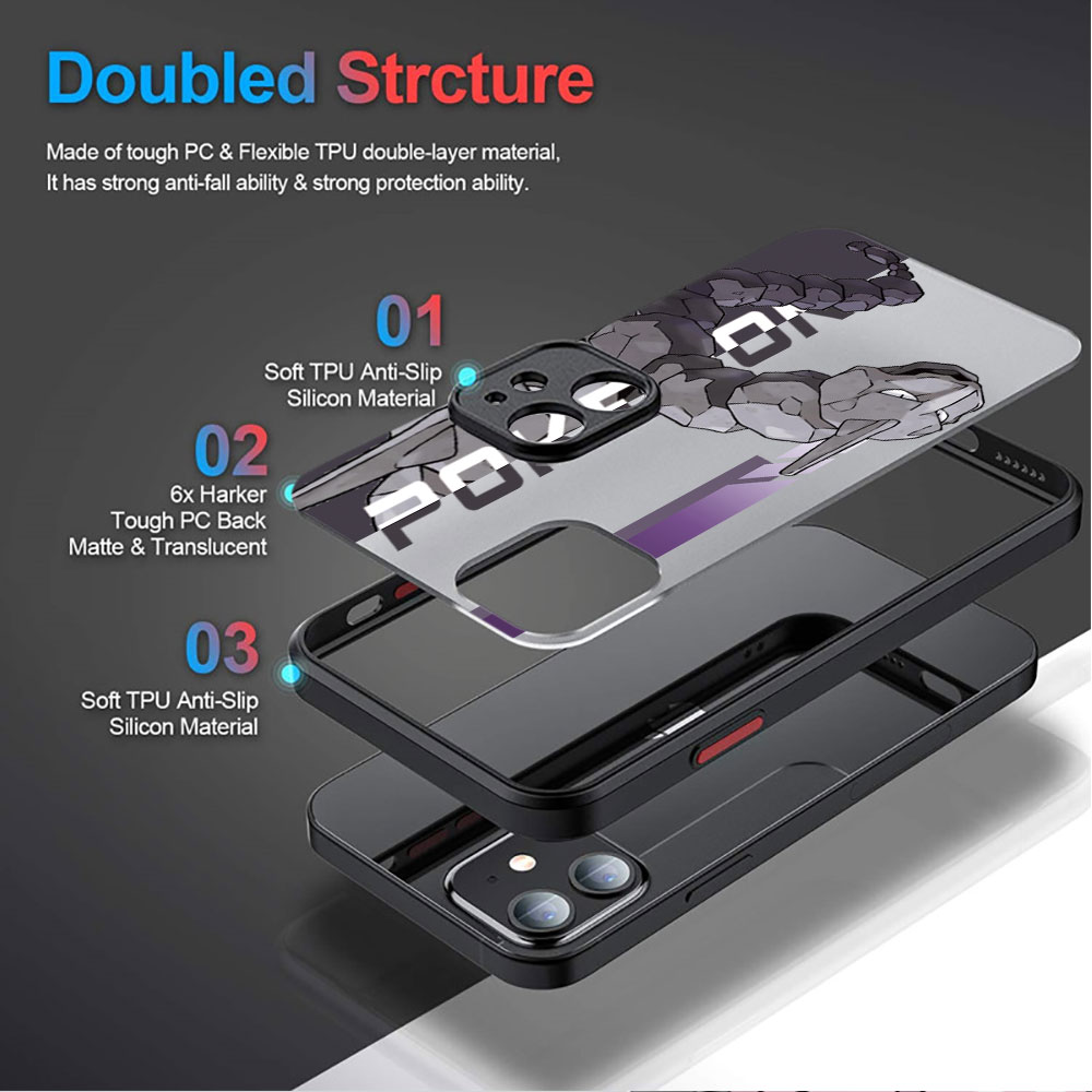 Matte Case for IPhone 15 13 12 11 14 Pro Max Mini X XS Max XR 6relax 7 8 Plus SE(2020) Shockproof Cases P-Pokemons Charizard Lucario. 