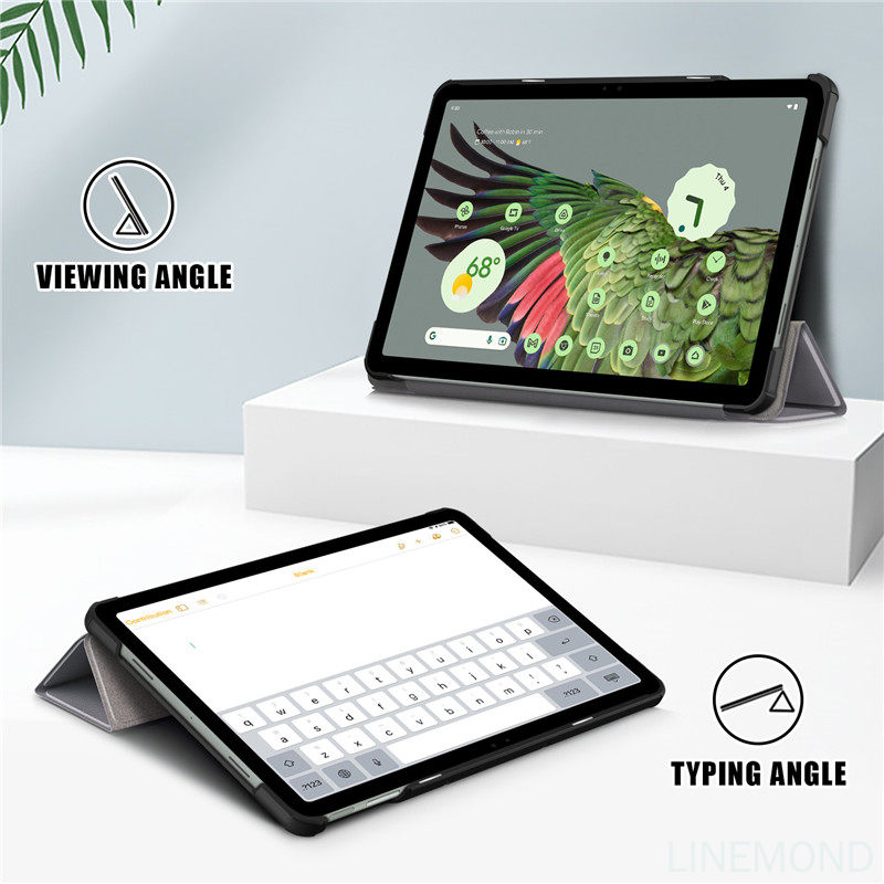 Tablet For Google Pixel Tablet Case 11" Tri-Fold Magnetic Leather Stand Tablet Case For Funda Google Pixel Tablet Cover Coque. 