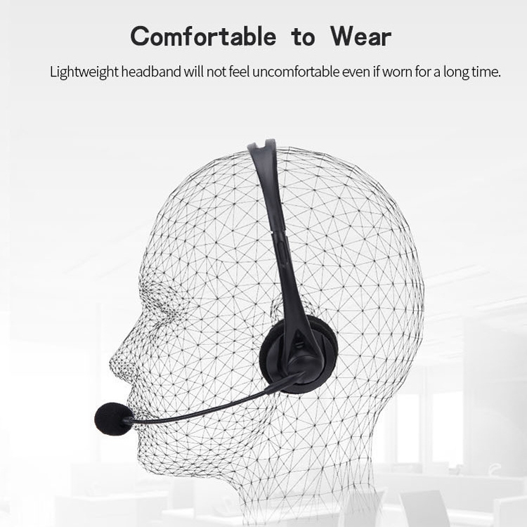 SOYTO SY490 Teaching Office Network Class Student Education Computer Headset, Style: Double Ear Black USB. 