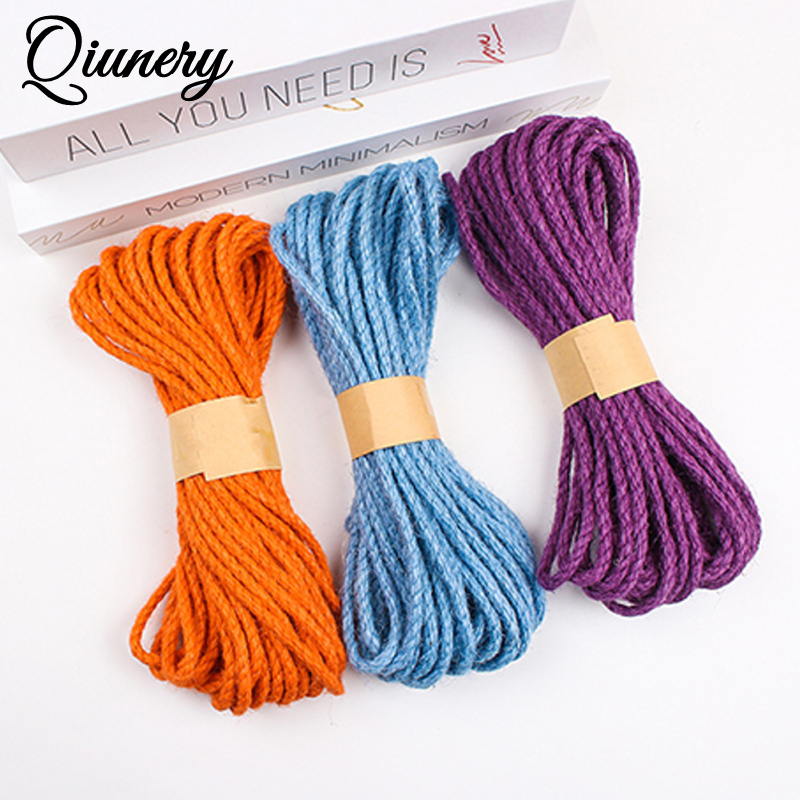 Qiunery Jute Twine For Cat Tree Tower 5mm Cat Scratcher Replacement Rope For Cat Scratching Post Crafts Gardening Hammock Home Decor(33FT)