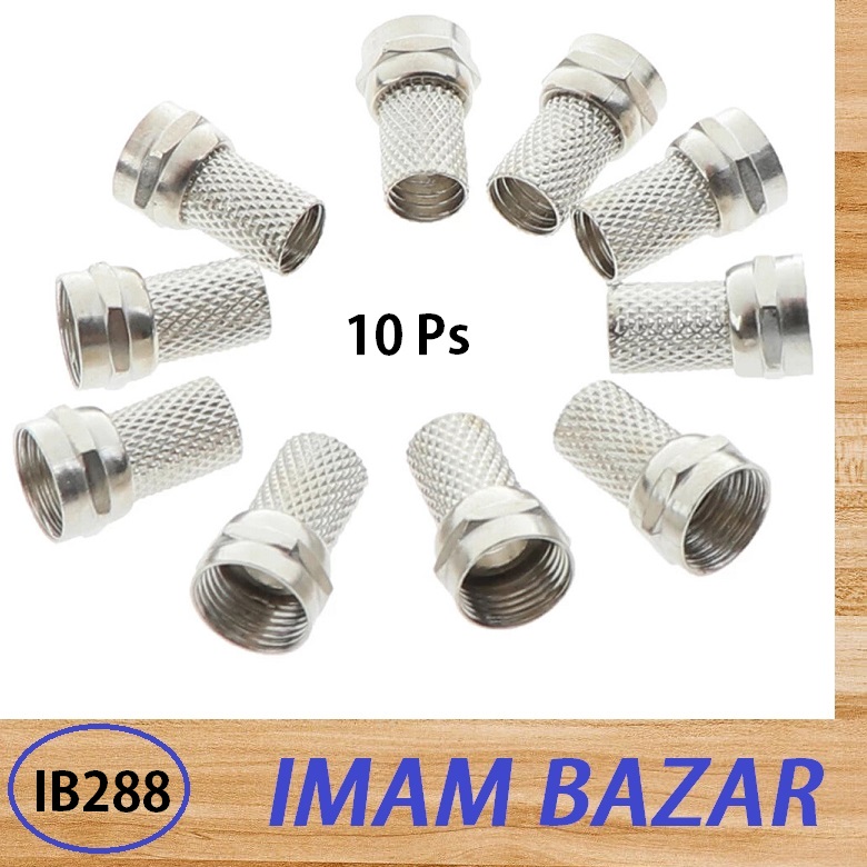 10 Pcs Connector Screw On Type For RG6 Satellite TV Antenna Coax Cable Twist-on - Hdmi Cable