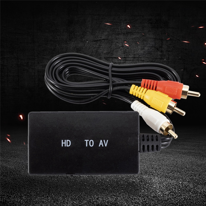 HDMI to AV Video Converter Computer Projection to Tv Adapter Converter for HD Signal Products Connecting RCA Signal Products. 