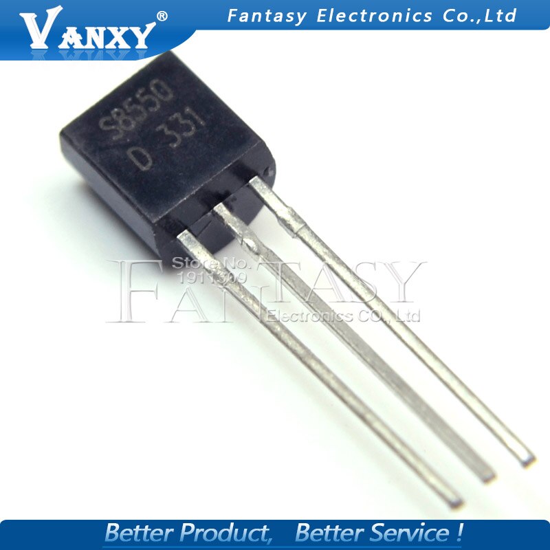 【happy one】100pcs S8550 TO92 S8550D TRANSISTOR (PNP) 40V and. 