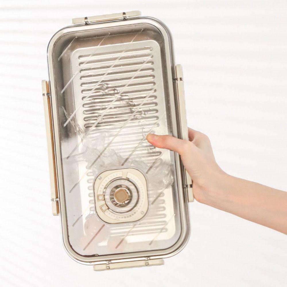 Multifunctional 2000ML/3500ML/5800ML 304 Stainless Steel Dumpling Box Thickened Fresh-keeping Dumpling Storage Box Large Capacity Sealed Refrigerator Storage Box for Kichen. 