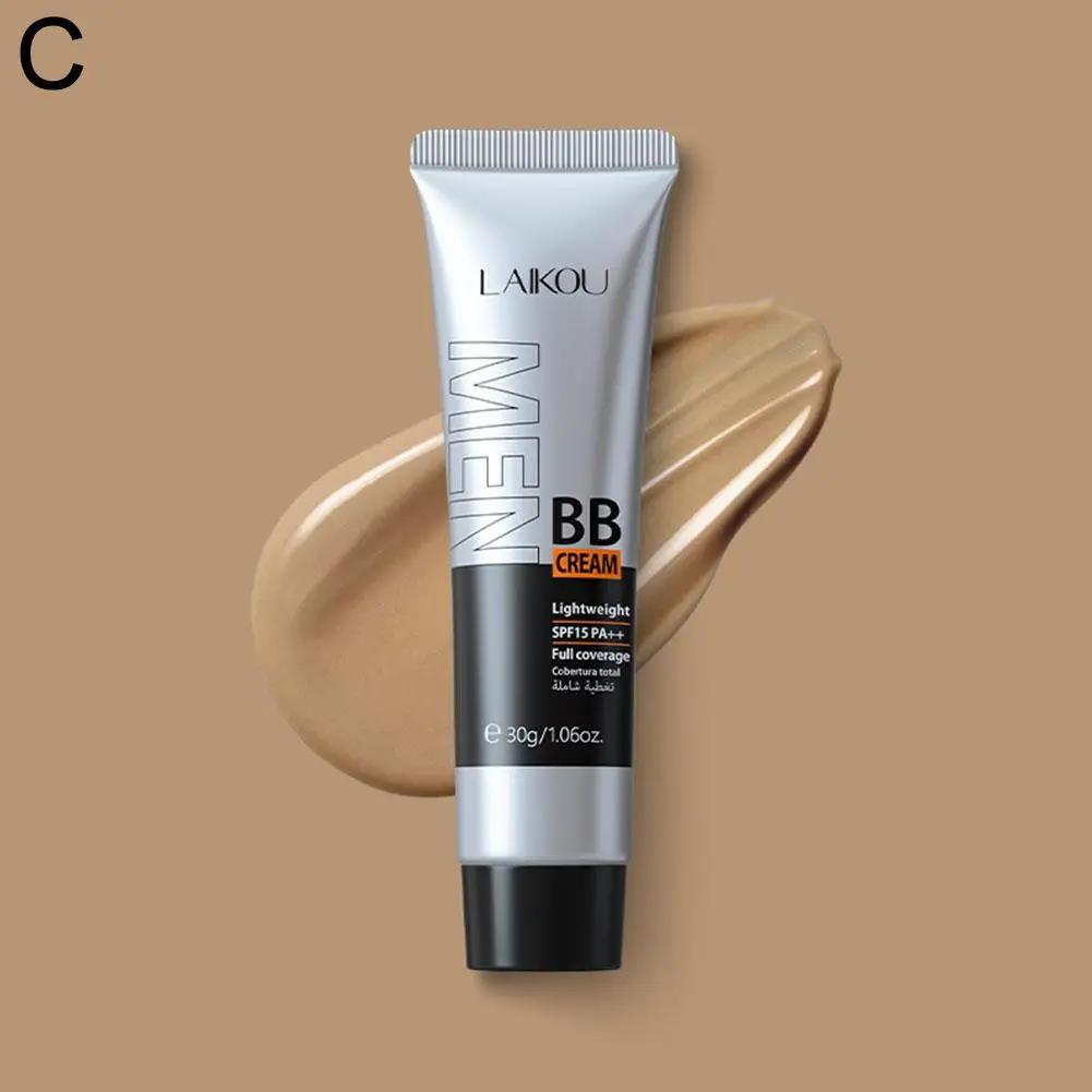 Men BB Cream Sunscreen Waterproof Foundation for Face Concealer Brightening Skin tone Korean Make Up Men's Cosmetics SPF15 H8S4. 