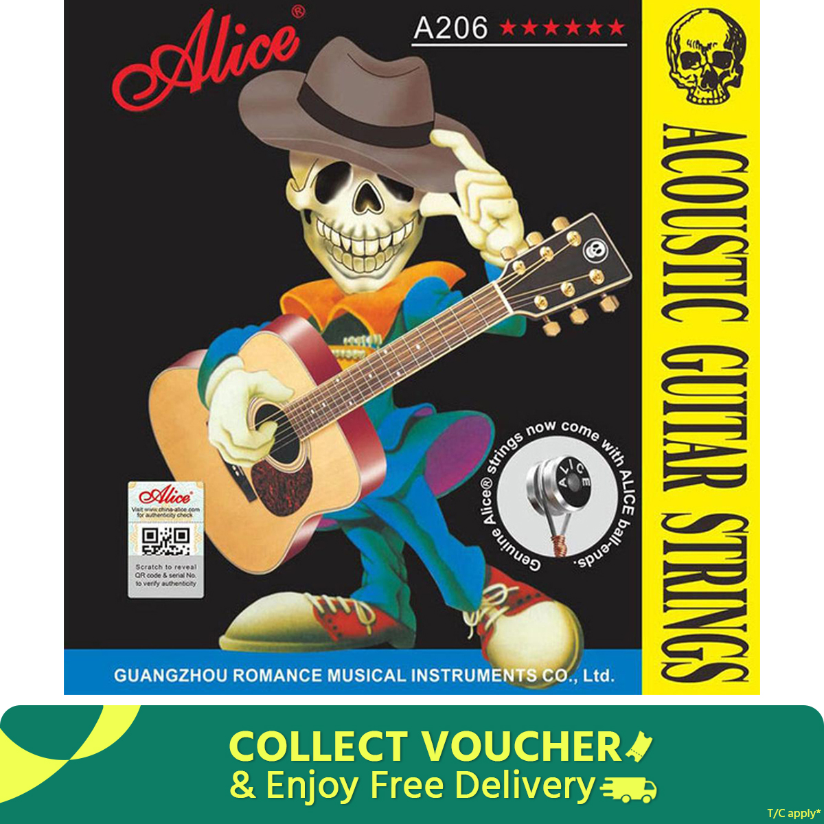 Alice e b g d a e 6-স্ট্রিংস লাইট অ্যাকোস্টিক গিটার স্ট্রিংস - Featured Product