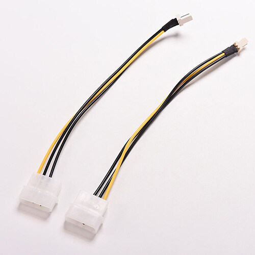 5 Pcs 4-Pin Molex/IDE to 3-Pin CPU Case Fan Power Connector Cable Adapter 20cm. 
