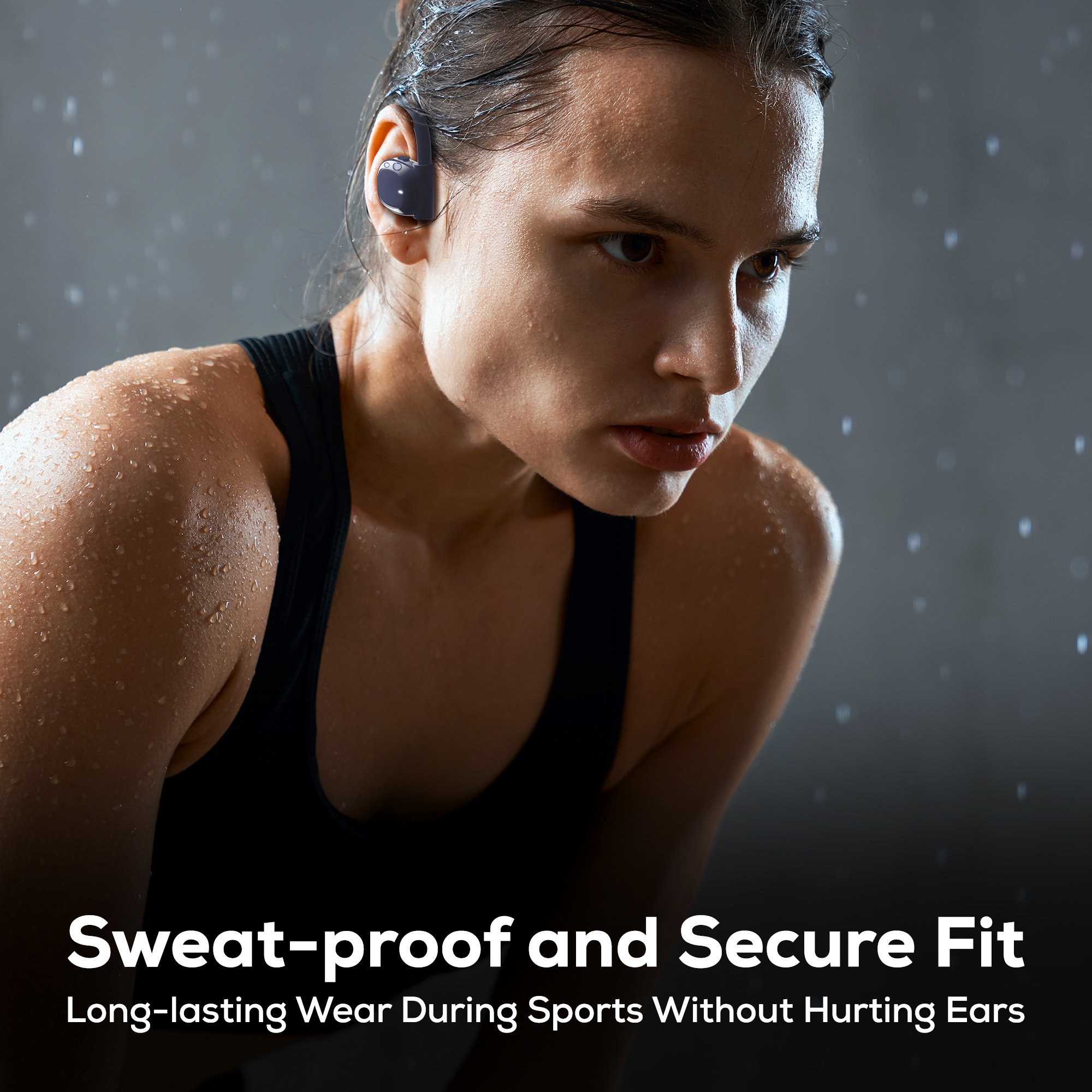 OpenBuds Open Ear Headphones,96H Playtime,Bluetooth 5.4 Wireless Earbuds,16.2mm drivers with Ergonomic Ear Hooks,Ultra-Comfort,Lightweight,Fast Charging,Sweat Proof for Running,Workout,Sport-1 Year Warranty. 