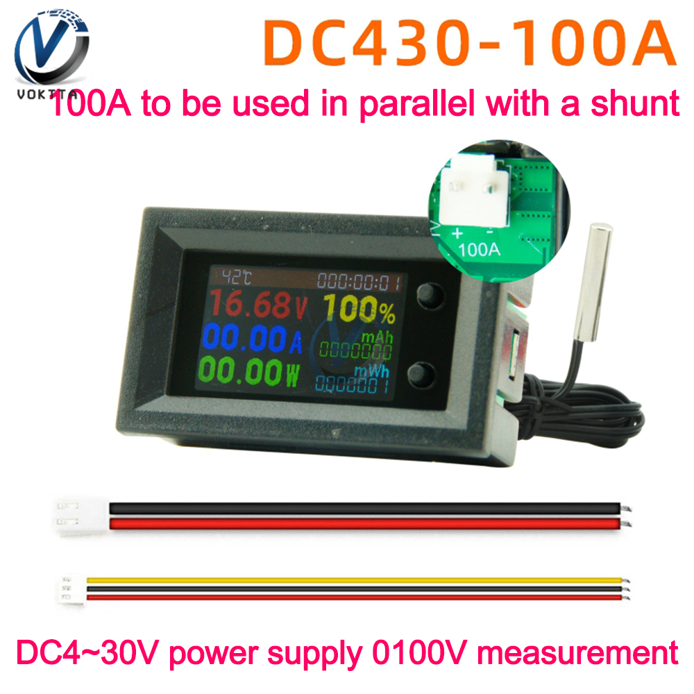 10A/50A/100A Multifunction Voltmeter Ammeter Digital Power Energy Meter Wattmeter DC Voltage Current Tester Electric Meter. 