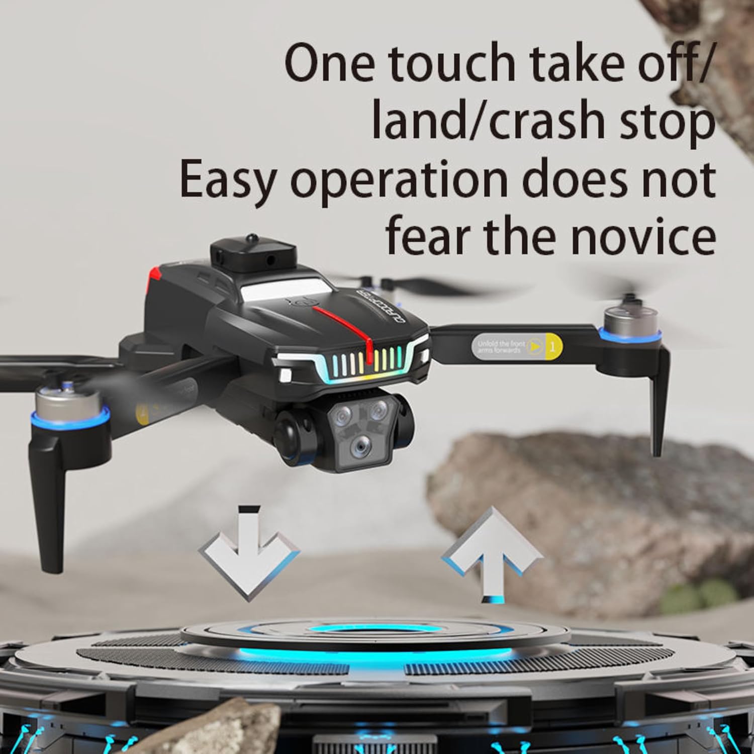 J6 Pro Drone with Wi-Fi & Integrated Camera | Super Car-Inspired LED Lights, App-Controlled & Foldable Quadcopter for Aerial Photography | Beginner Friendly. 