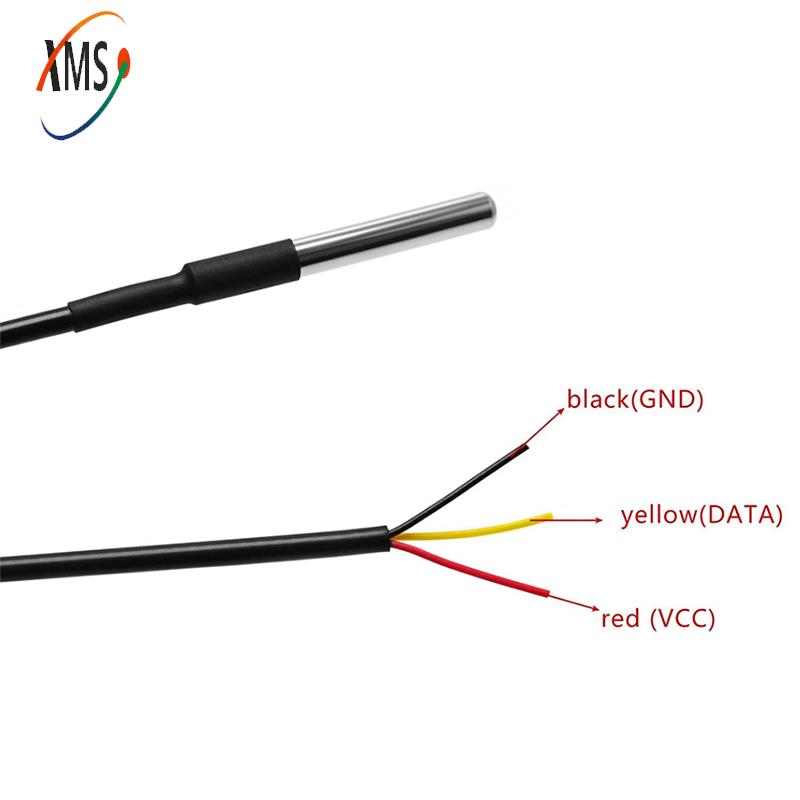 2 Pcs DS18b20 Sensor Temperatura 1M 2M 3M DS1820 Pacote De Aço Inoxidável Impermeável 18B20 0.37CM 1M 2M 3M. 