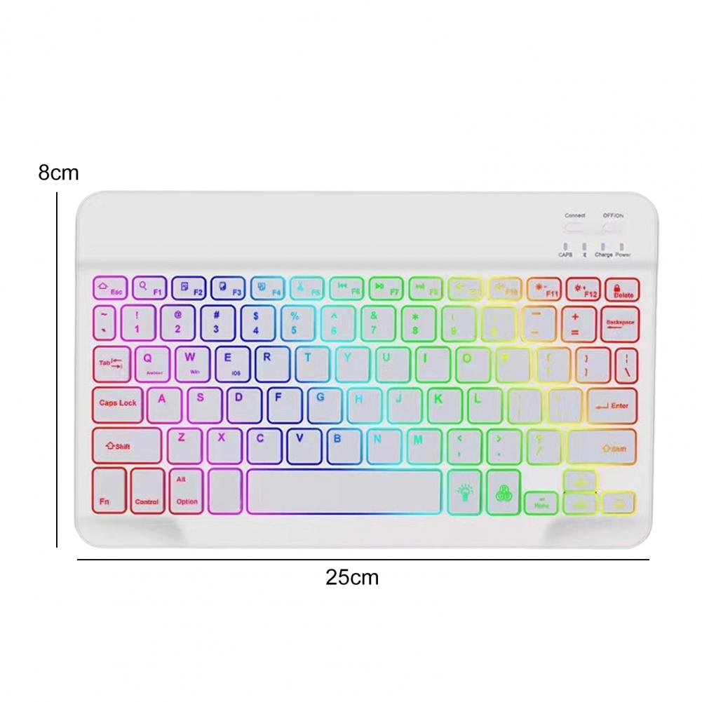Wireless Keyboard Mouse Ergonomic Rechargeable Mute Button RGB Backlit Power-saving Auto Sleep Ultra-thin Dual Mode Bluetooth-co. 