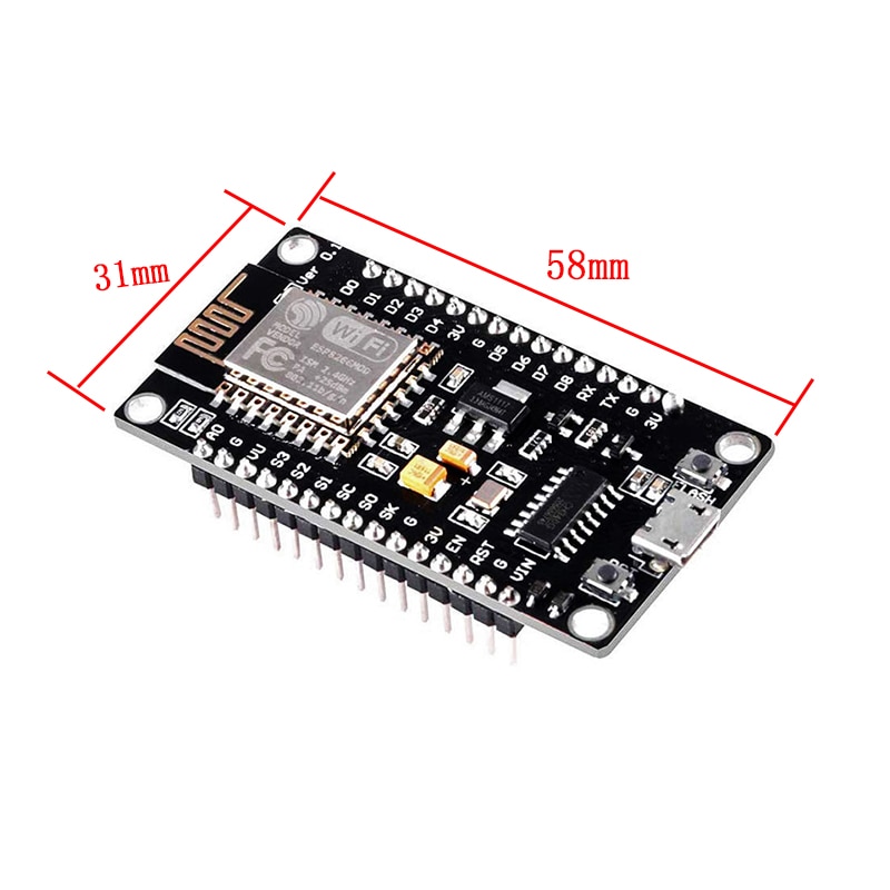 Wireless module NodeMcu v3 CH340 Lua Internet of Things development board ESP8266 with pcb Antenna and usb port for Arduino - 318063916. 