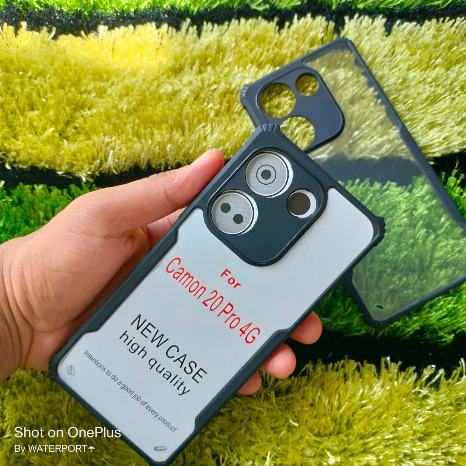 Back Cover For Tecno Camon 20 / Tecno Camon 20 Pro (Black,Transparent). 