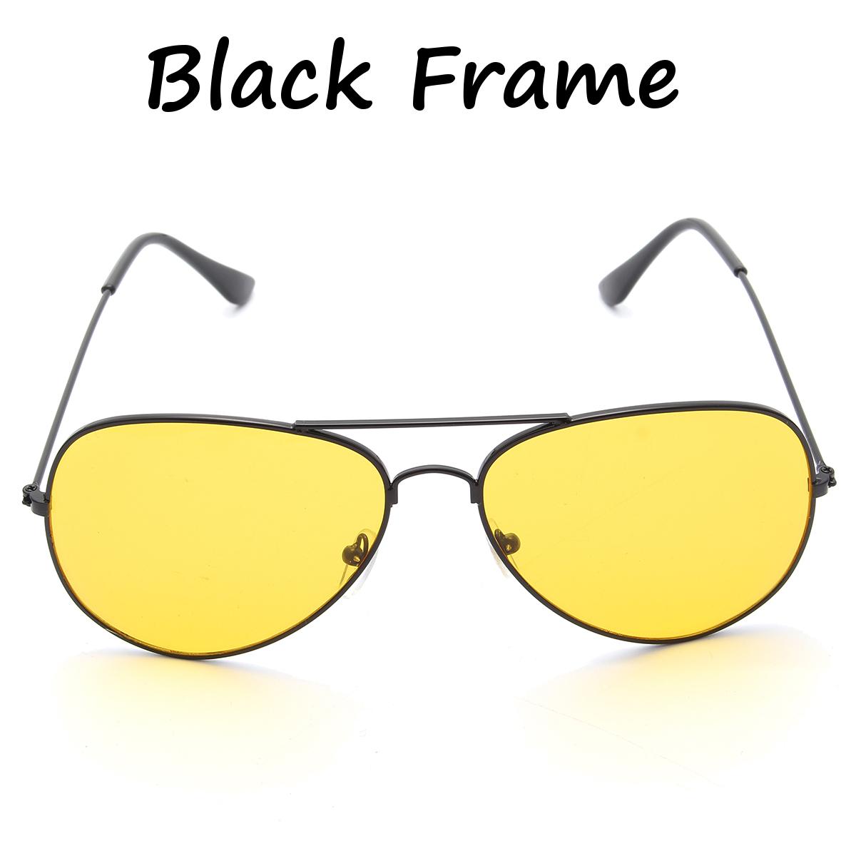 US Night Driving Riding Glasses Glare Vision Driver Unisex Sunglasses Goggles