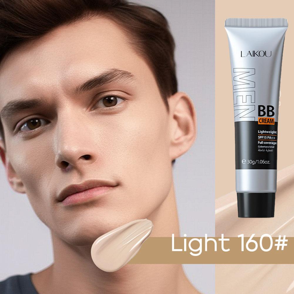 Men BB Cream Sunscreen Waterproof Foundation for Face Concealer Brightening Skin tone Korean Make Up Men's Cosmetics SPF15 H8S4. 