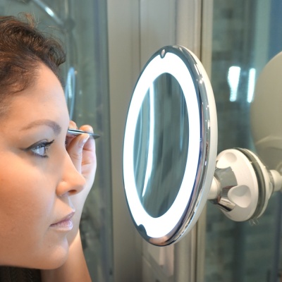 Makeup Mirror LED Light Flexible Vanity Mirror Light 10X Magnifying Mirror Portable Illuminated Mirror Bathroom Wall Mirror Led. 