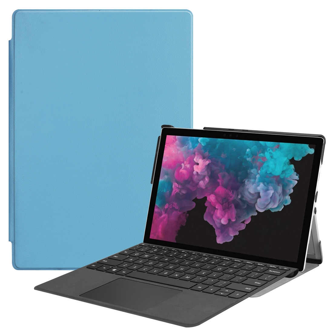 （COD)Custer Texture Horizontal Flip PU Leather Case for Microsoft Surface Pro 4 / 5 / 6 / 7 12.3 inch, with Holder & Pen Slot. 