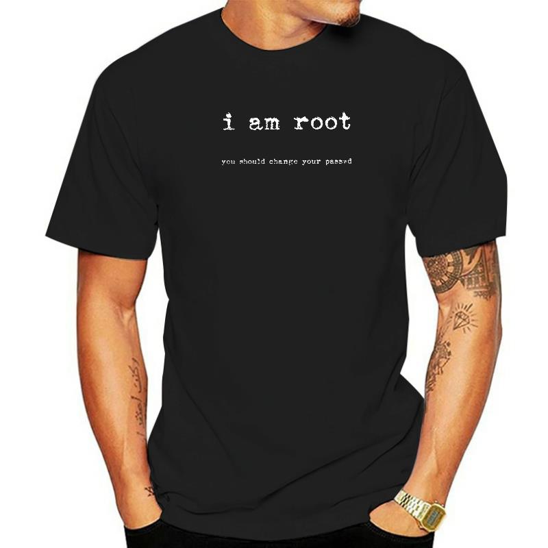I Am Root T Shirts Men Cotton Novelty Tshirts Ubuntu Command Line Linux Unix Hacking Tees Fitness Clothes Graphic