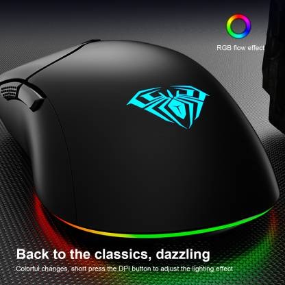AULA S13 Wired Gaming Mouse, Professional Office Mouse, 6 Button 3600DPI Backlight Mouse For Gamer Desktop PC. 