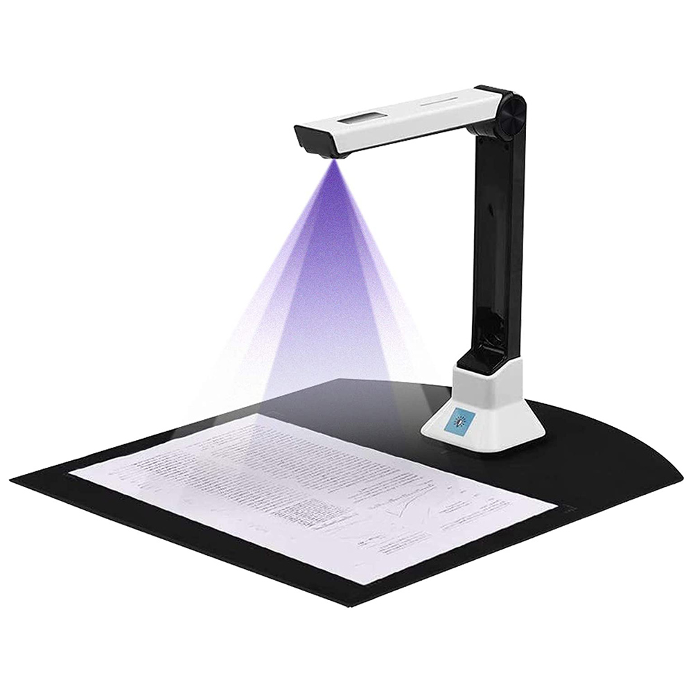 Document Camera for Teachers, Portable USB Document Camera Scanner with Stand 8MP HD A4 Format Cam Photo Scanner