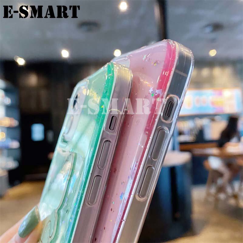 New Case For Xiaomi Redmi 12C Back cover Shiny Ring Cases Glitter Soft Transparent Hello Kitty Casing for Redmi 12C cases Stars Moon Girls. 